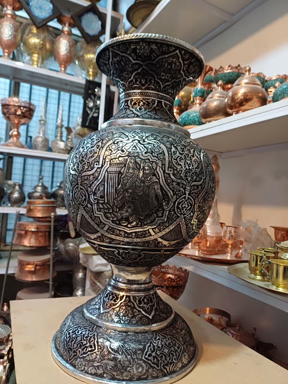 تولید و فروش صنایع دستی قلم زنی کارگاه نیل قلم در کرمان